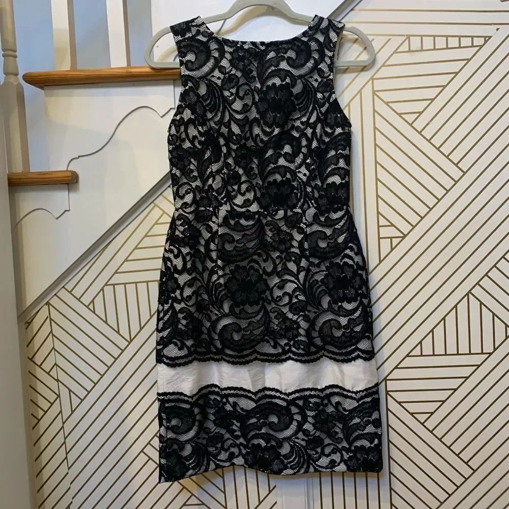 The Limited Womens Lace Black and White Dress NWT